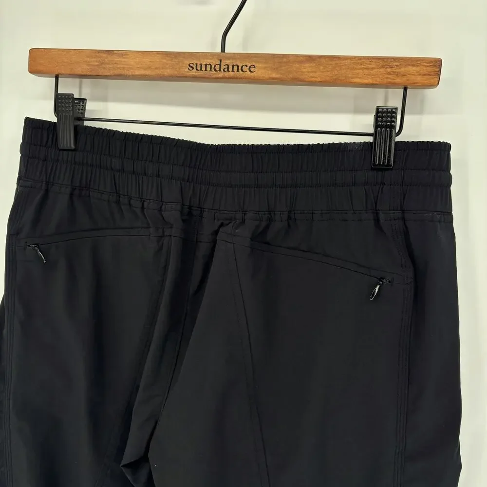 Athleta La Viva Capri Pants 6 Black‎ Ruched Gym Training Workout Athleisure